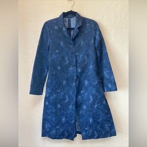 Peter COHEN textured silk, long side slit jacket